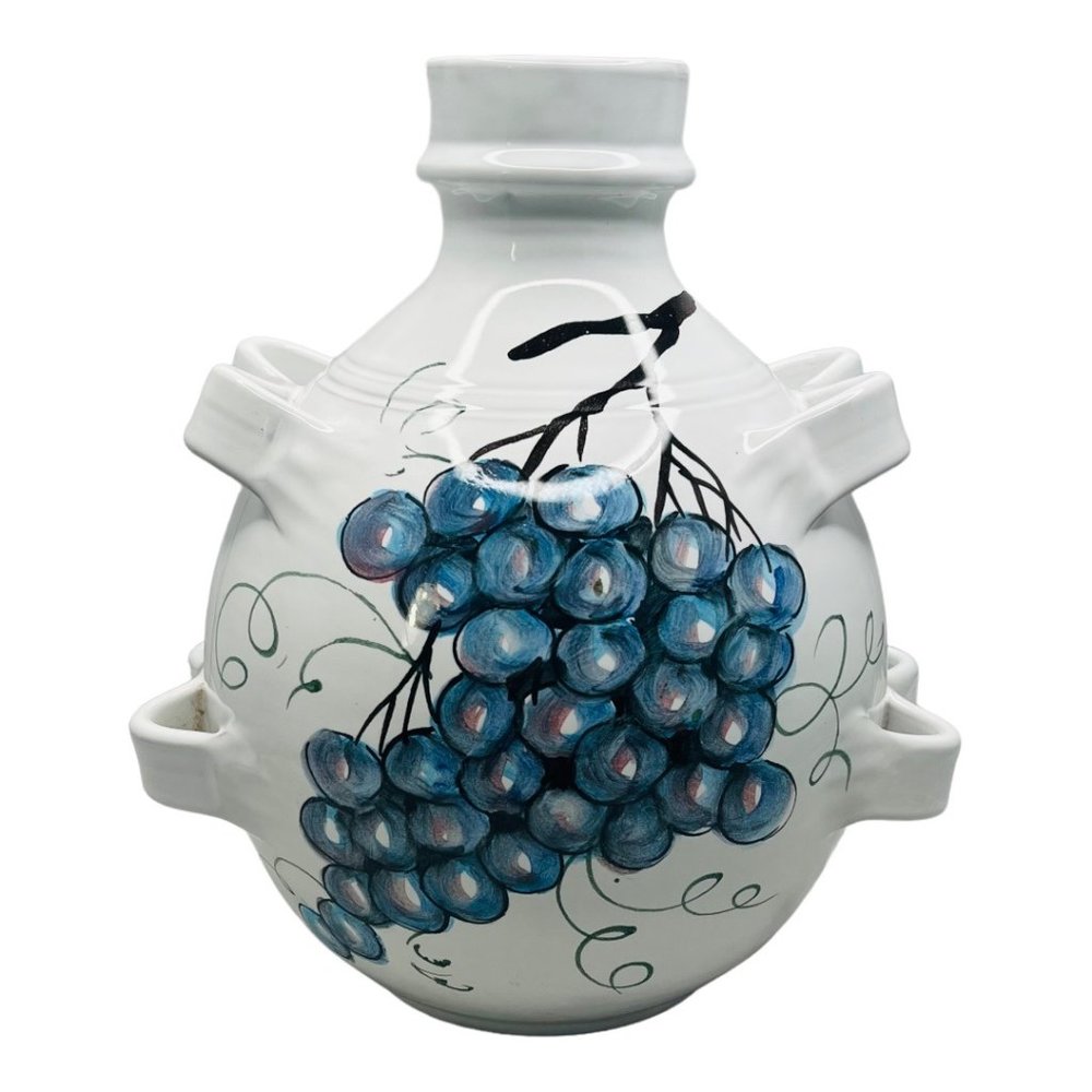 Brolli & Toniolo Large Ceramic Vase Grapes Design Handmade In Italy - Picture 2 of 13